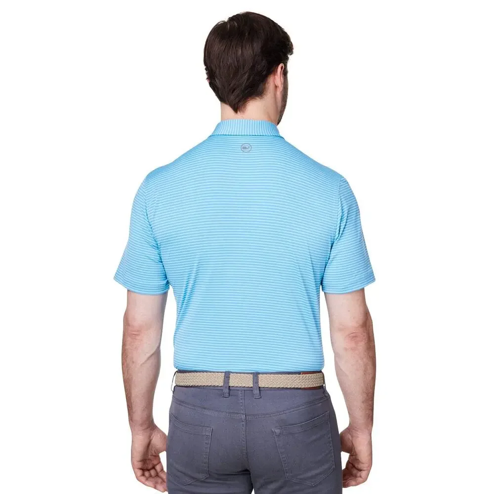 Vineyard Vines Performance Golf Bradley Stripe Sankaty Polo Medium Preppy Travel